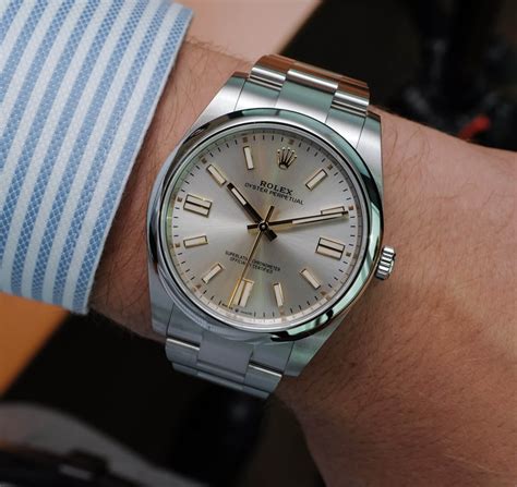 rolex oyster perpetual wrist shot|rolex oyster perpetual silver.